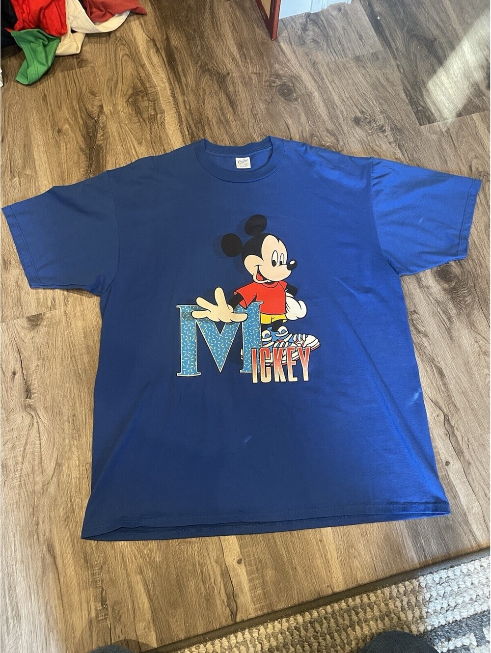 Vintage Mickey Mouse Shirt Mens 2XL Disney Cartoon Tee Velva Sheen Made USA 90s